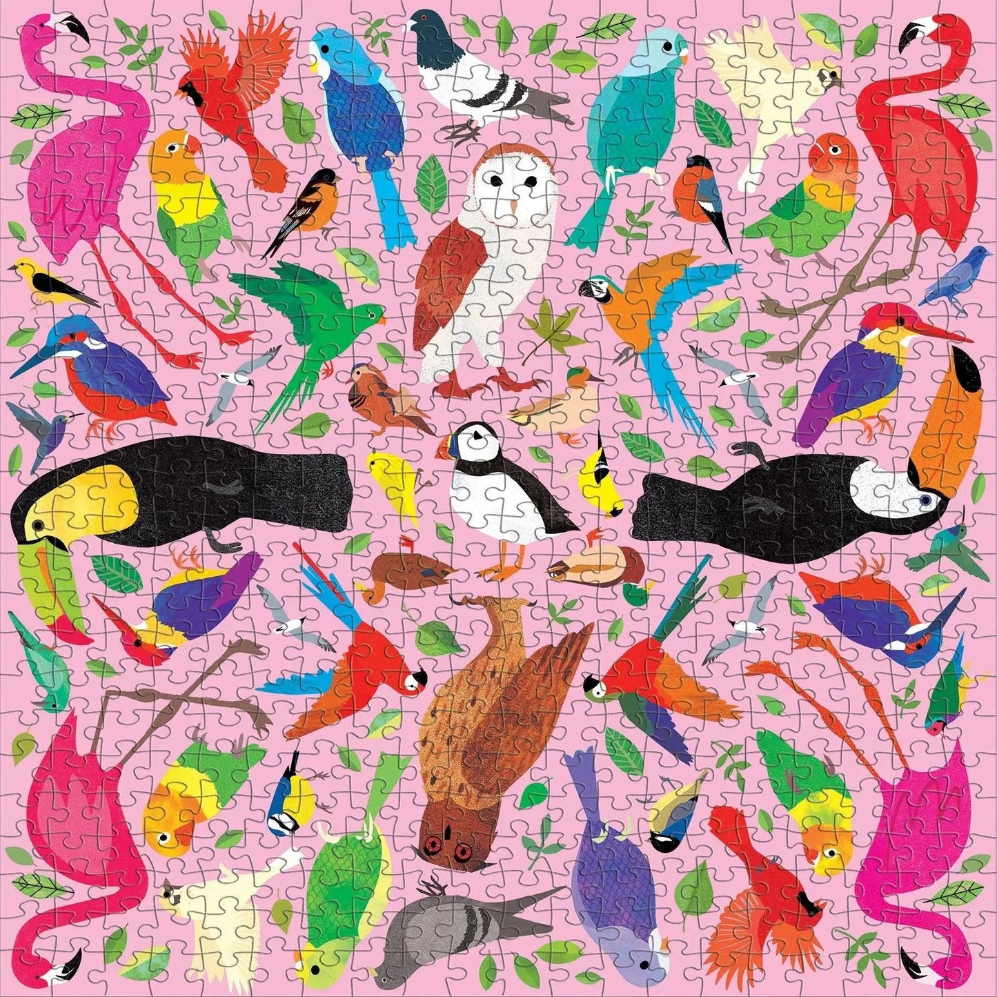 Kaleido-Birds 500 Piece Jigsaw Puzzle Mudpuppy