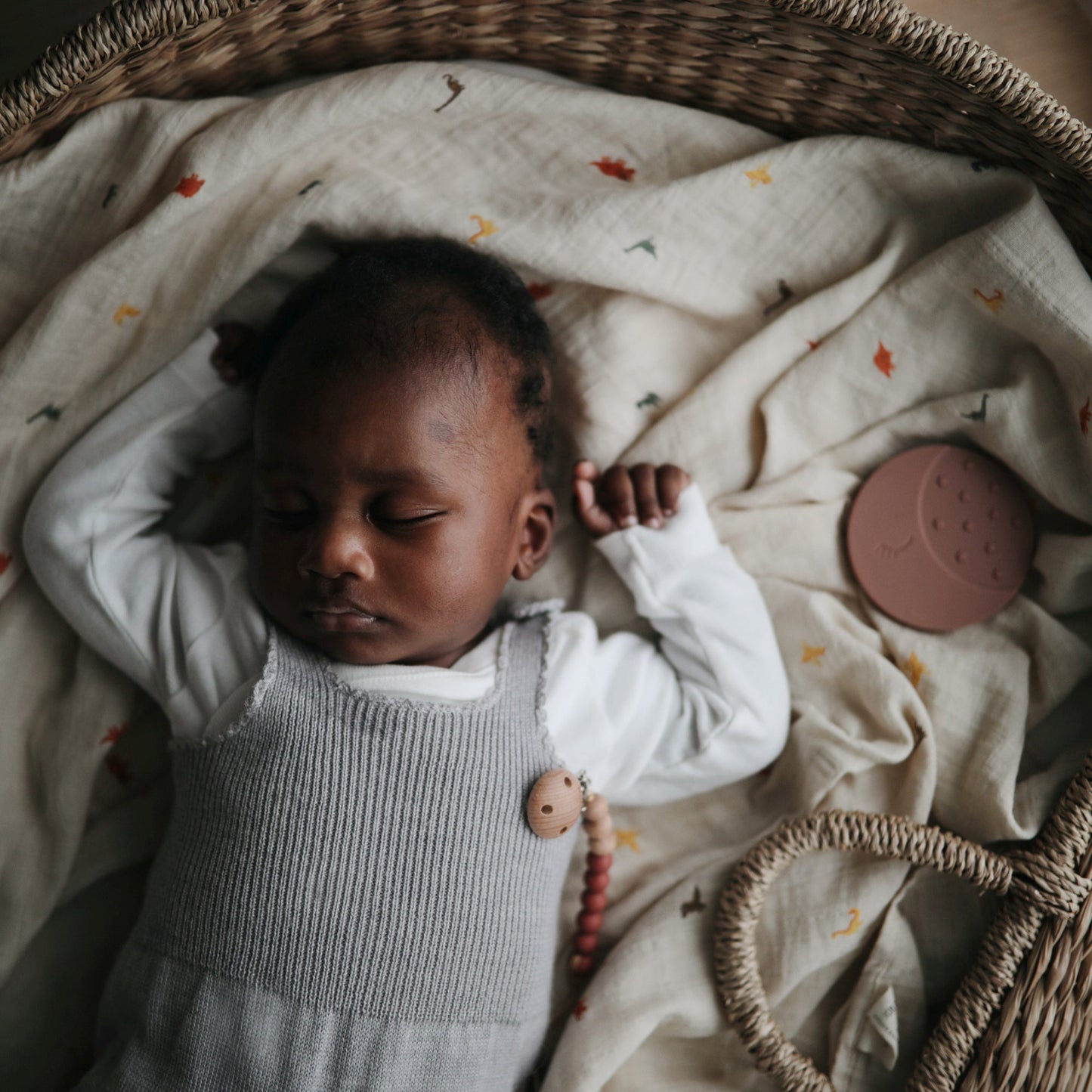 Organic Cotton Muslin Swaddle Blanket - Chickadees Wooden Toys
