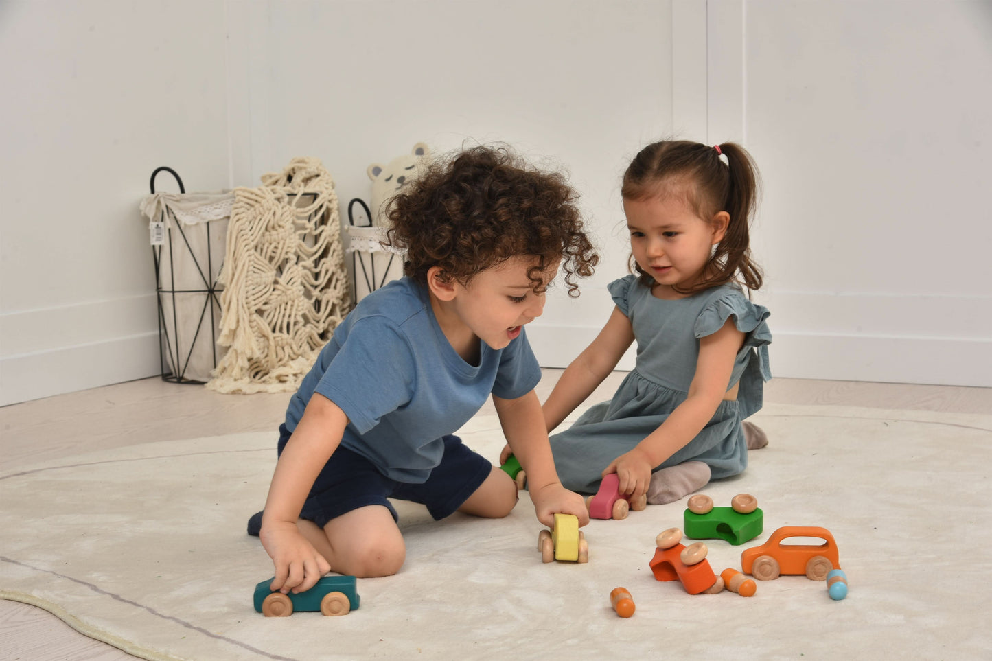 Wooden Car Toy set - 10 Piece Set - Chickadees Wooden Toys