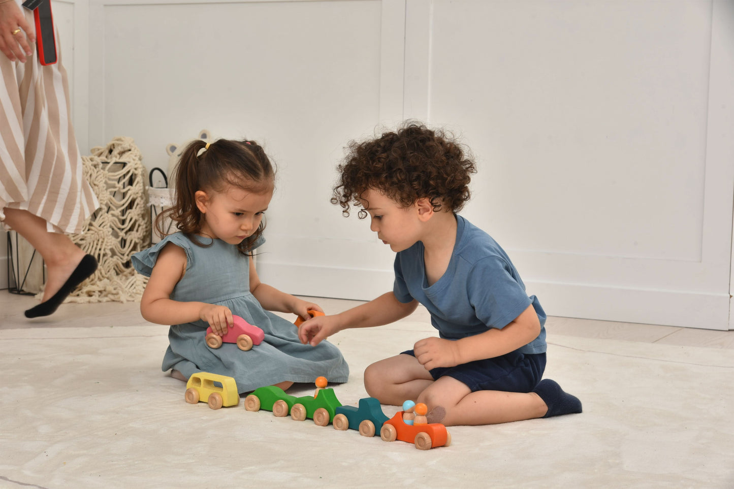 Wooden Car Toy set - 10 Piece Set - Chickadees Wooden Toys