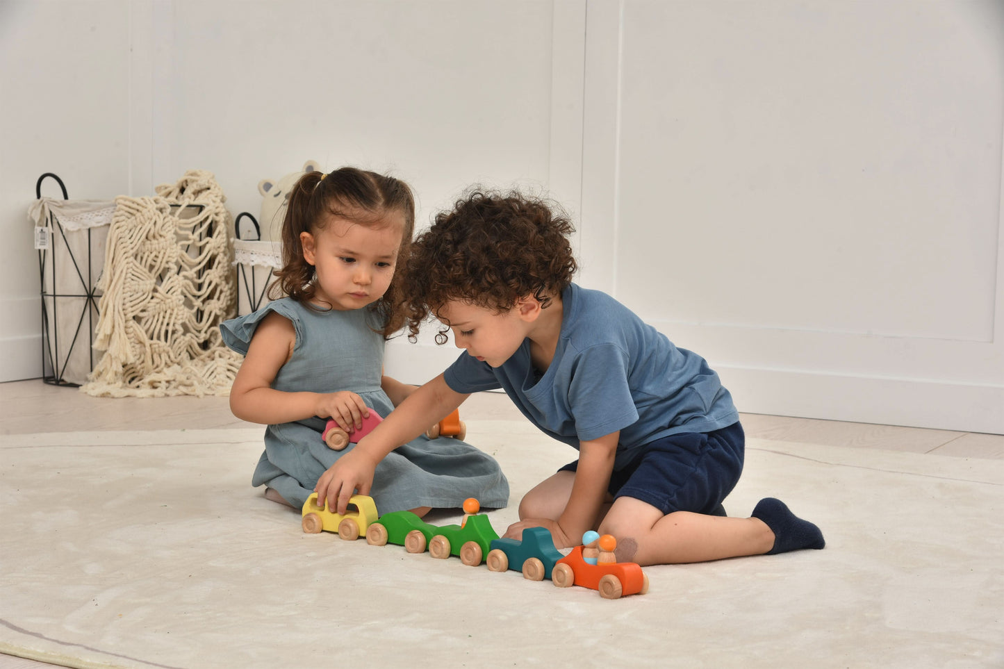 Wooden Car Toy set - 10 Piece Set - Chickadees Wooden Toys