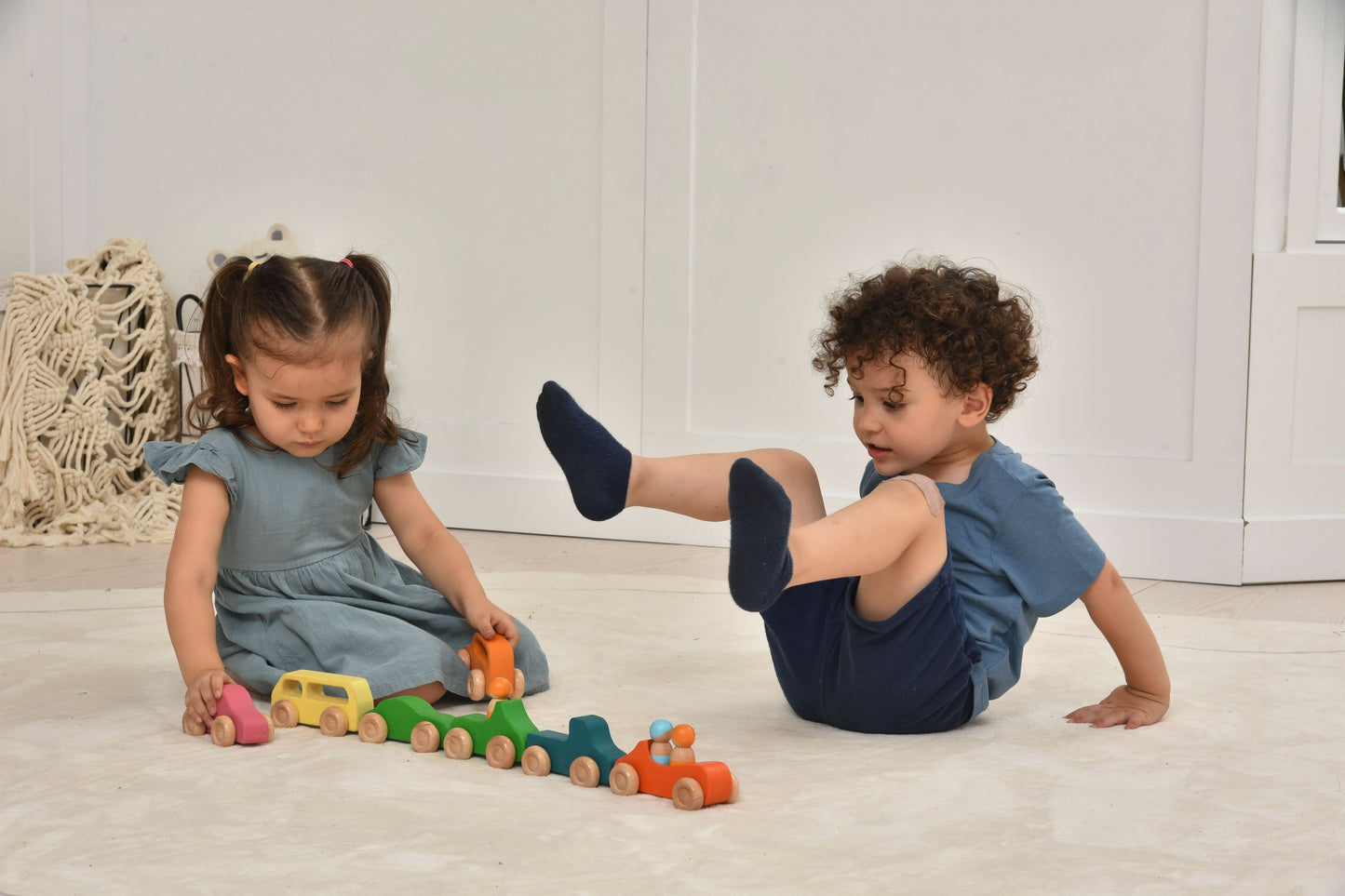 Wooden Car Toy set - 10 Piece Set - Chickadees Wooden Toys