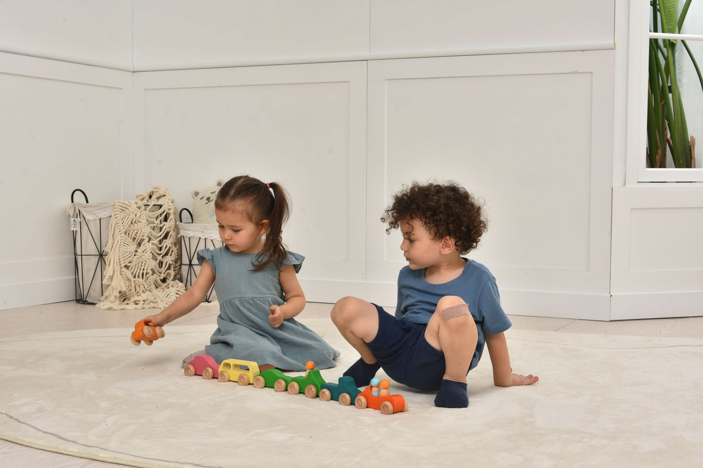Wooden Car Toy set - 10 Piece Set - Chickadees Wooden Toys