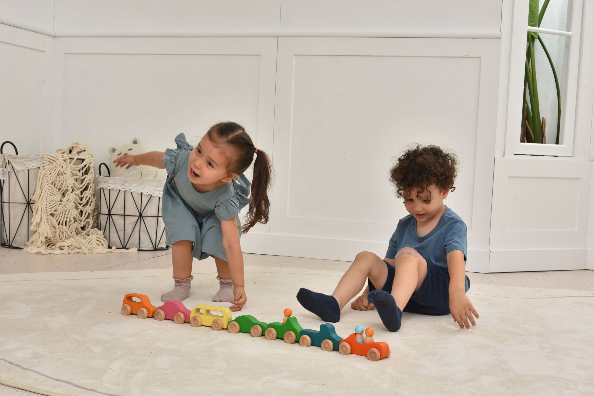 Wooden Car Toy set - 10 Piece Set - Chickadees Wooden Toys