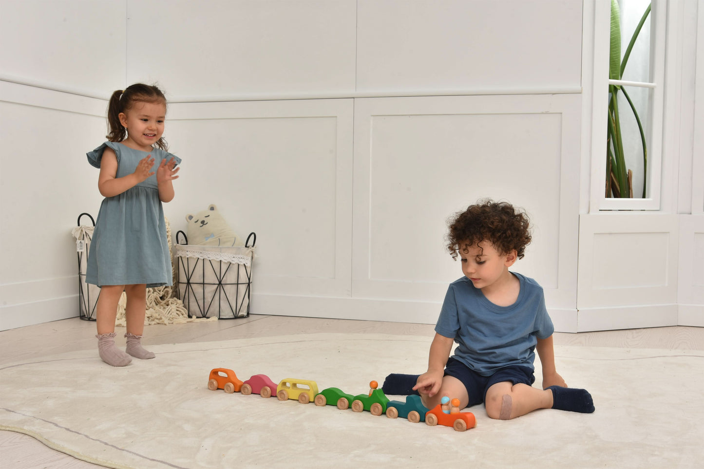 Wooden Car Toy set - 10 Piece Set - Chickadees Wooden Toys