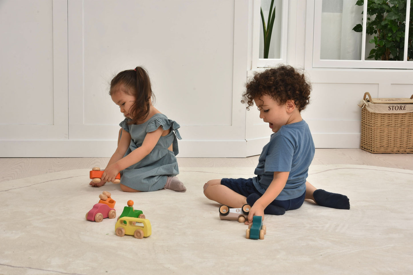 Wooden Car Toy set - 10 Piece Set - Chickadees Wooden Toys