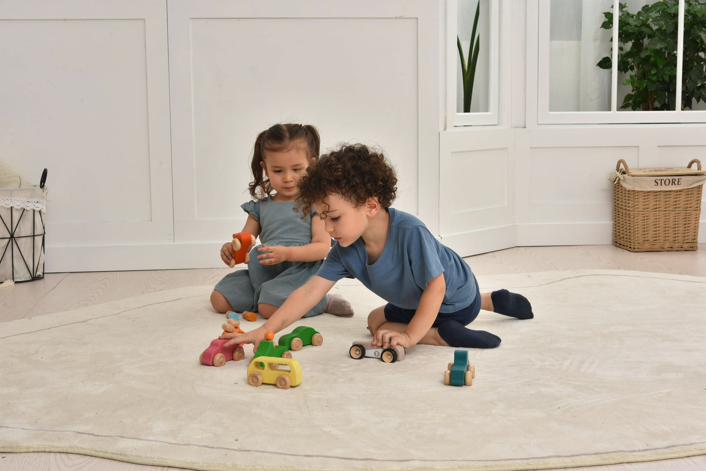 Wooden Car Toy set - 10 Piece Set - Chickadees Wooden Toys