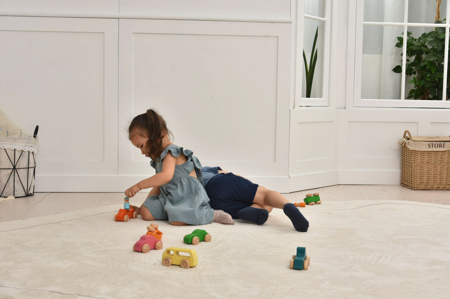 Wooden Car Toy set - 10 Piece Set - Chickadees Wooden Toys