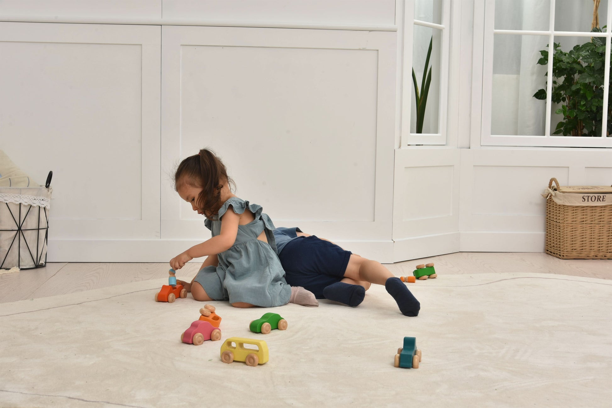 Wooden Car Toy set - 10 Piece Set - Chickadees Wooden Toys