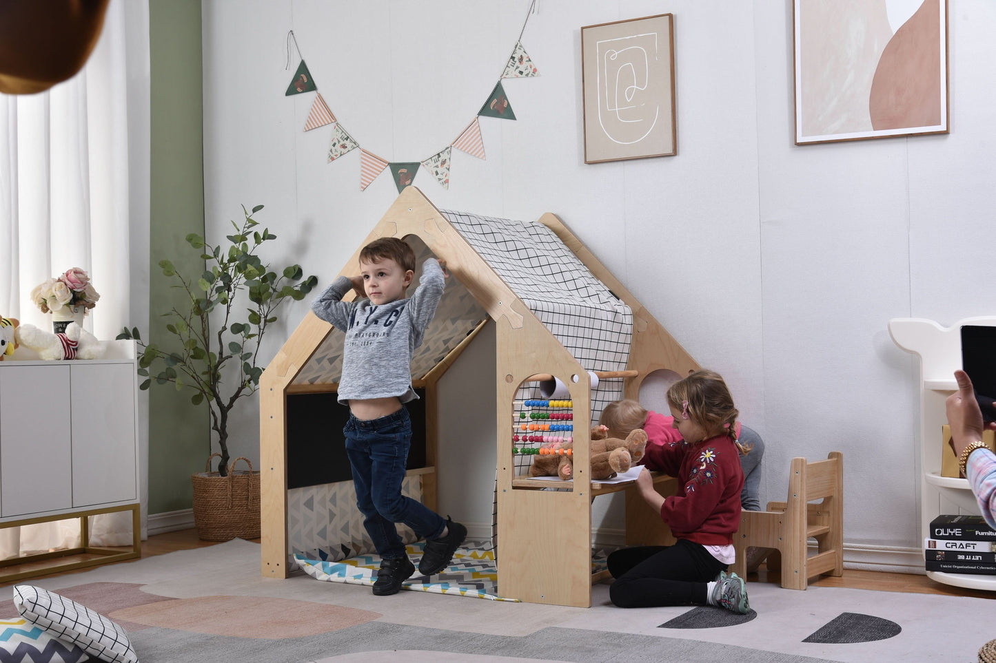 Flair - Avenlur Wood house Desk with Chair - Chickadees Wooden Toys