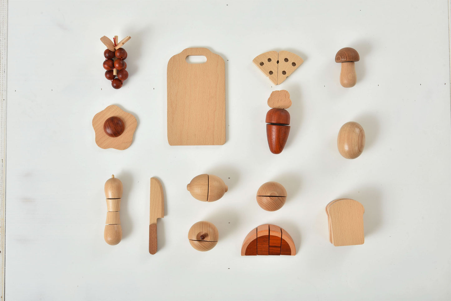 Wooden Play Food Sets for Kids Kitchen - Chickadees Wooden Toys