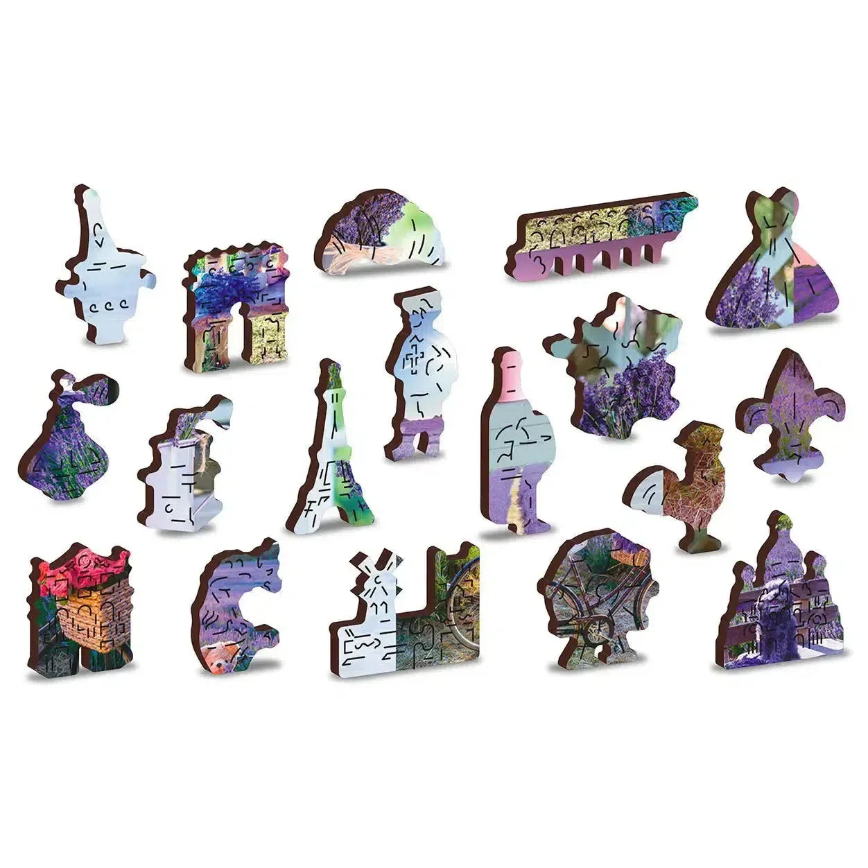 Lavender France 150 Piece Wood Jigsaw Puzzle Wooden City