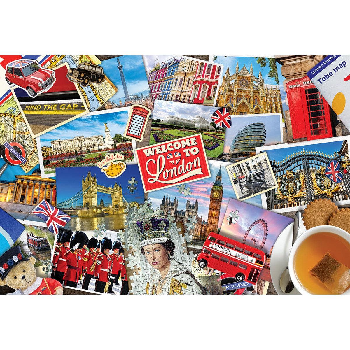 London Bus 550 Piece Jigsaw Puzzle in Tin Eurographics
