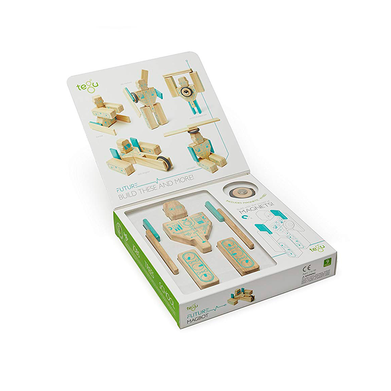 Magbot <br>Magnetic Wooden Blocks <br>Future Collection, 9 pieces - Chickadees Wooden Toys