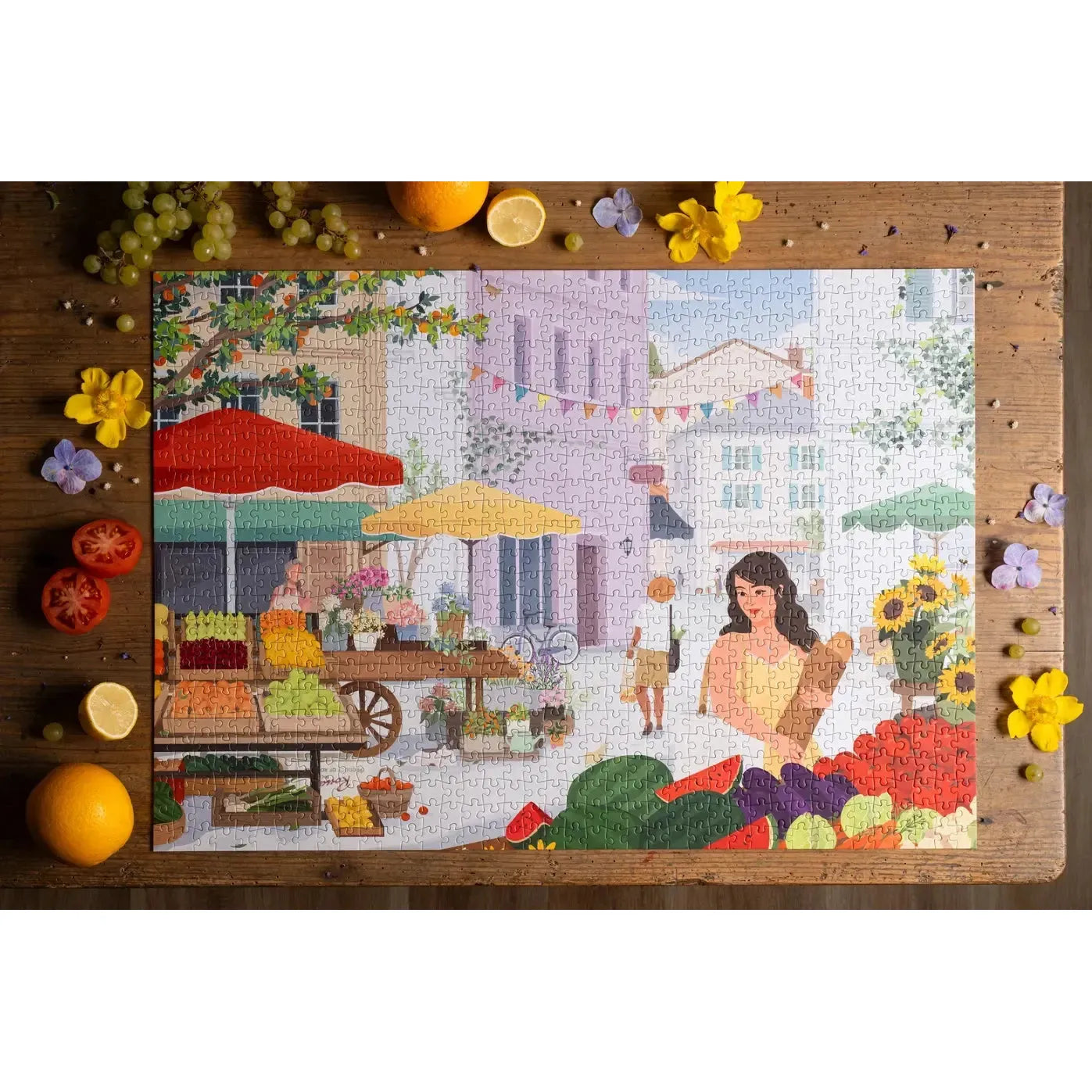 Market Day 1000 Piece Premium Jigsaw Puzzle Trevell