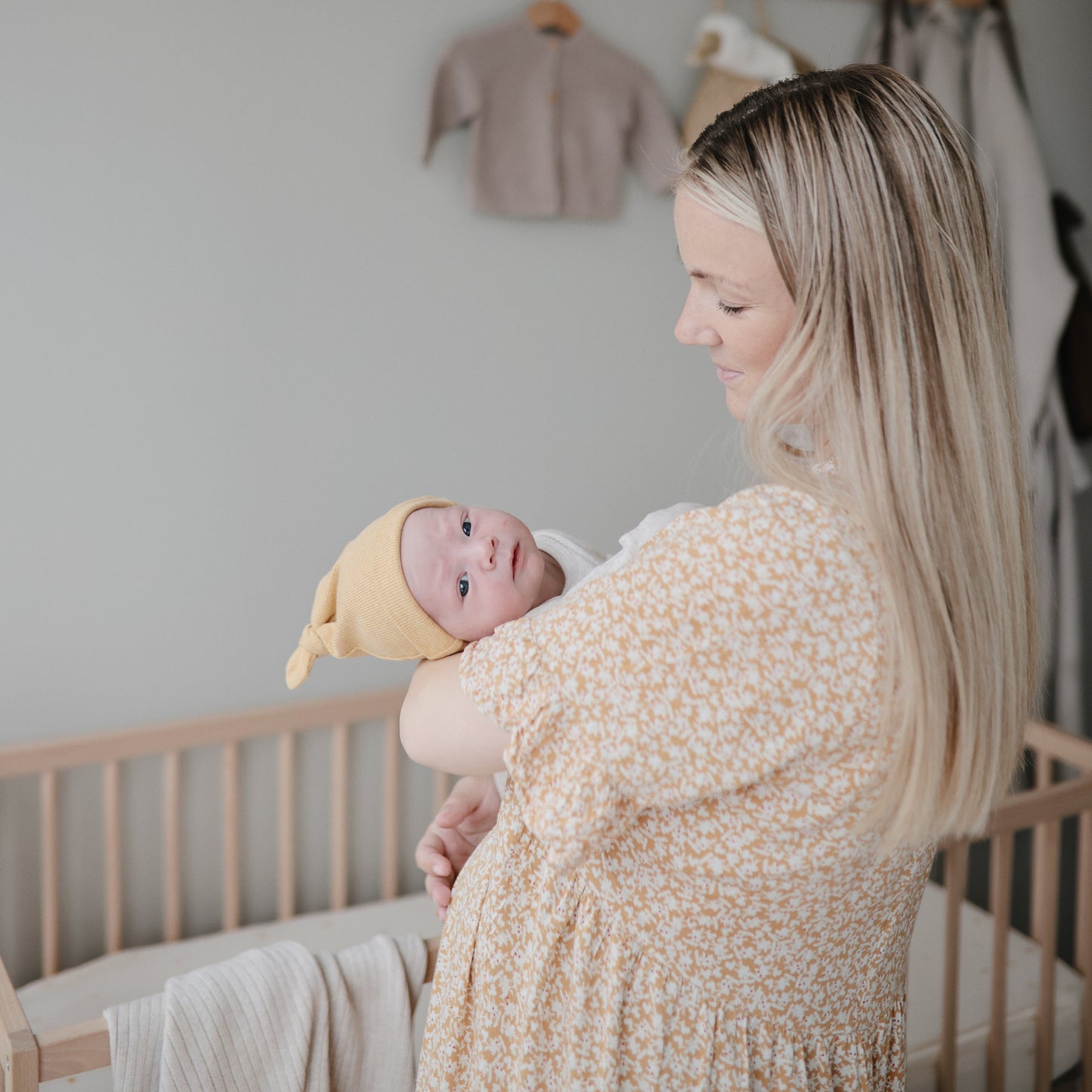 Ribbed Baby Beanie - Chickadees Wooden Toys