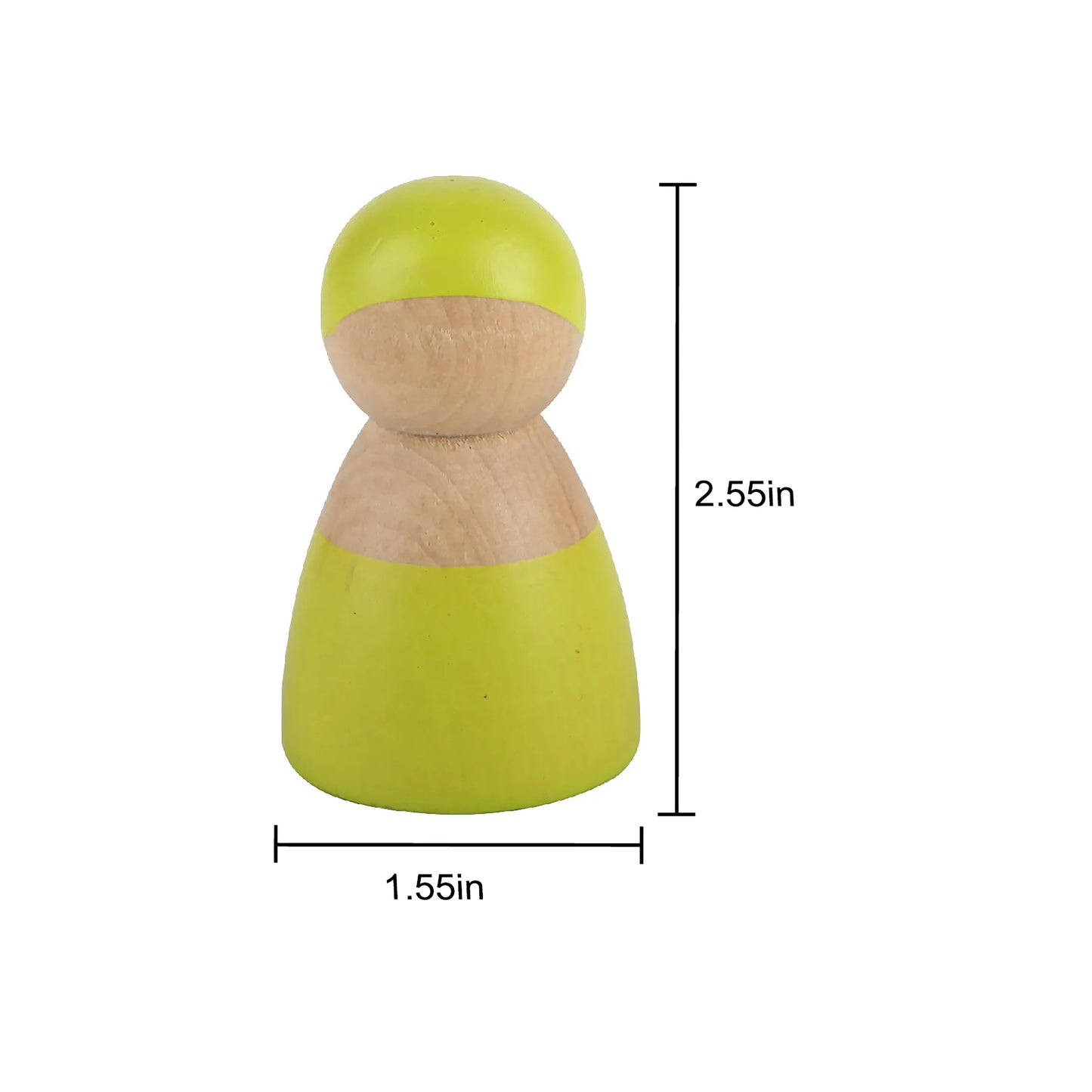 Wooden Rainbow Peg Dolls Figures 12 Piece Set - Chickadees Wooden Toys