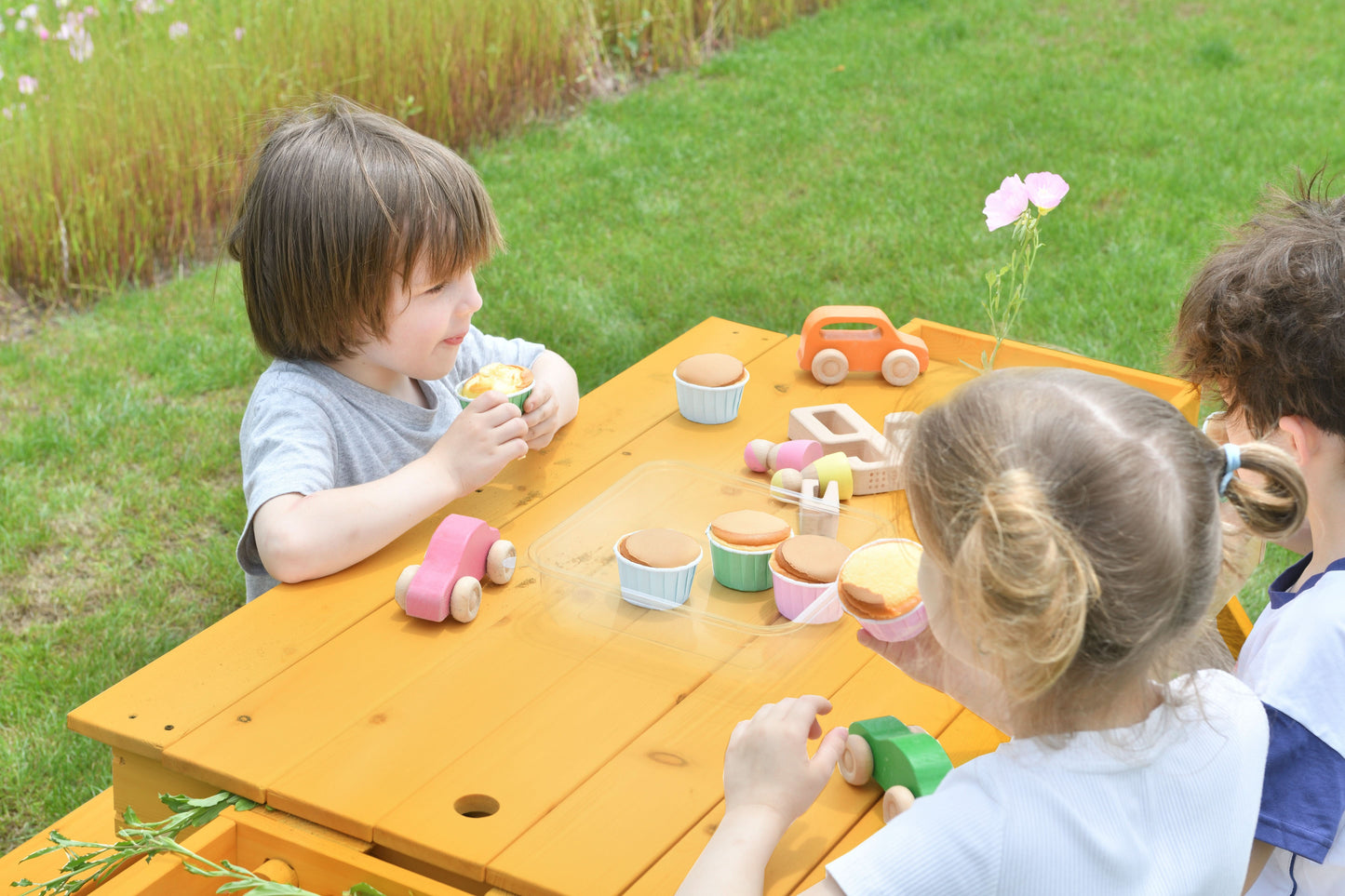 Mojave Outdoor Picnic & Sand Table Playset | 2-in-1 Wooden Activity Table for Kids - Chickadees Wooden Toys