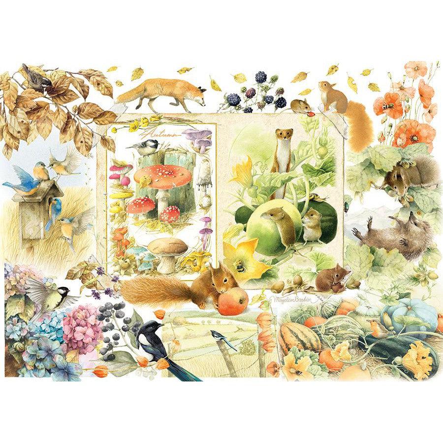 Nature Journal Autumn 1000 Piece Jigsaw Puzzle Cobble Hill - Chickadees Wooden Toys
