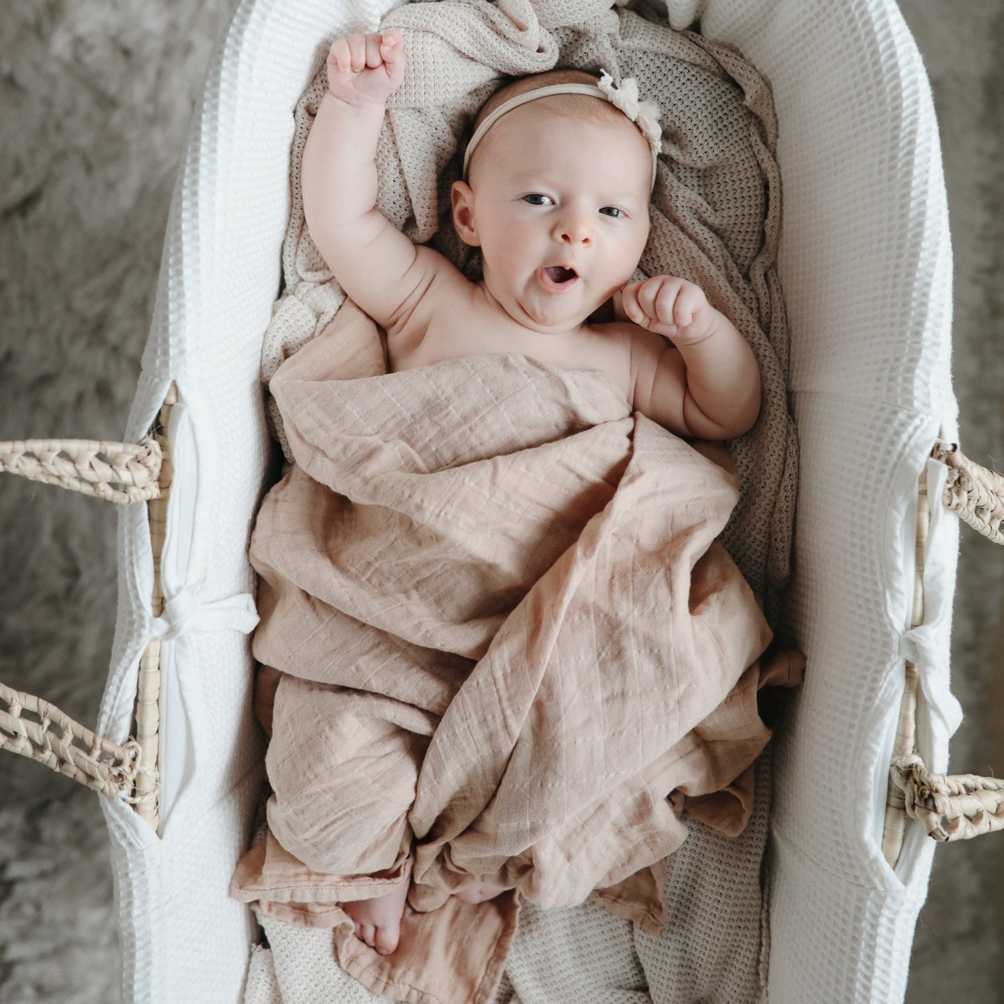 Organic Cotton Muslin Swaddle Blanket - Chickadees Wooden Toys
