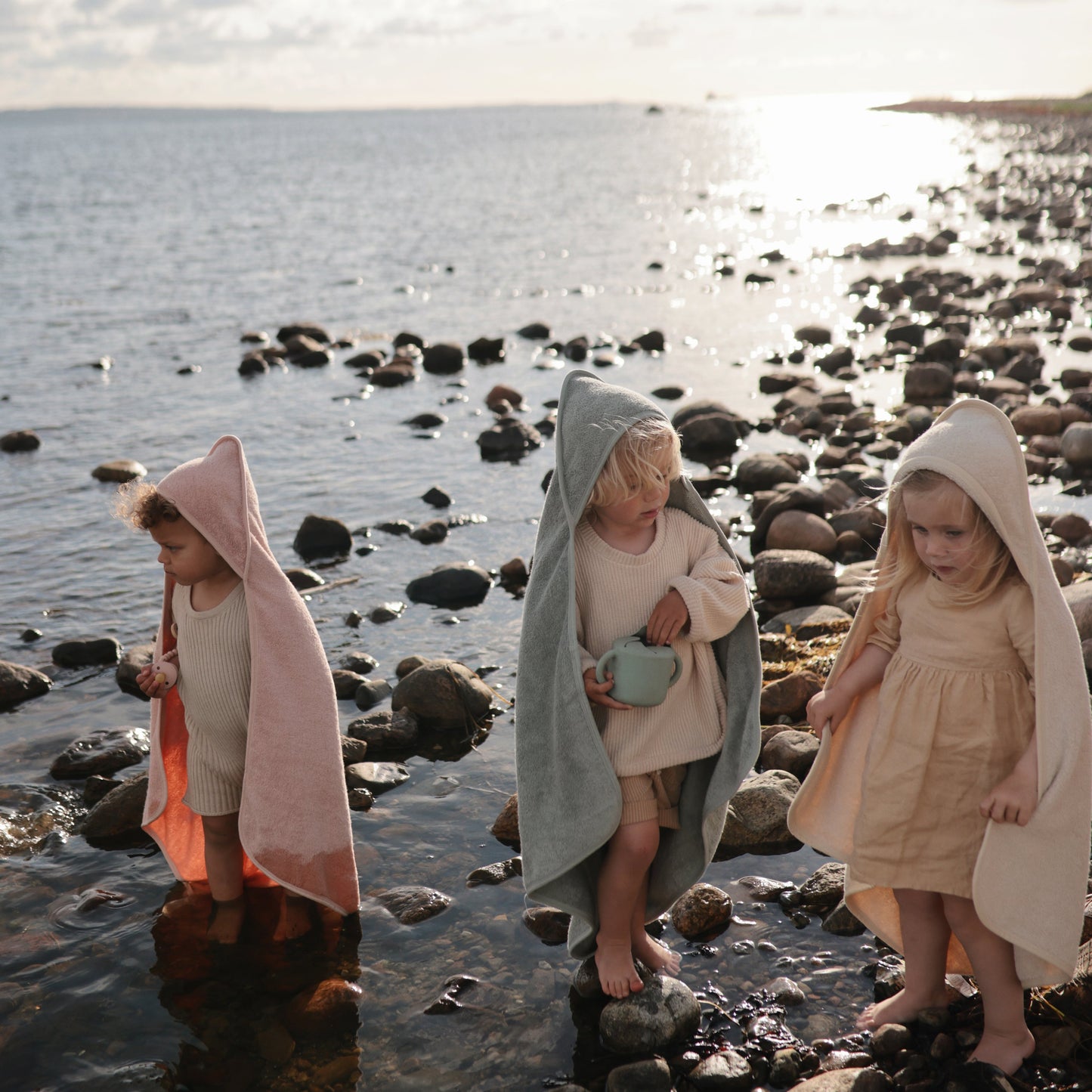 Organic Cotton Baby Hooded Towel - Chickadees Wooden Toys