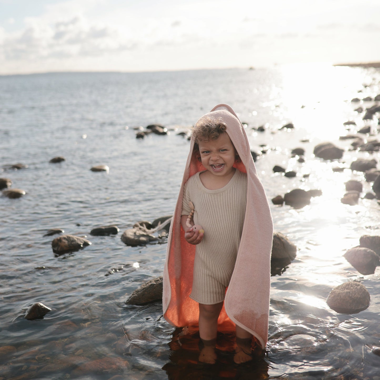 Organic Cotton Baby Hooded Towel - Chickadees Wooden Toys