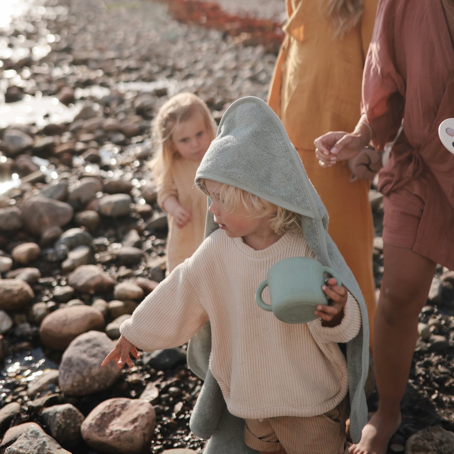 Organic Cotton Baby Hooded Towel - Chickadees Wooden Toys