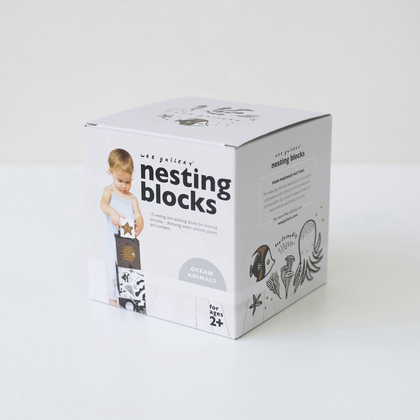 Nesting Blocks - Ocean Animals - Chickadees Wooden Toys