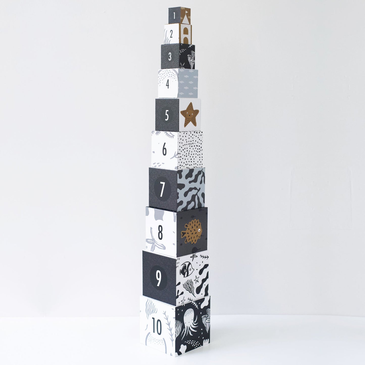 Nesting Blocks - Ocean Animals - Chickadees Wooden Toys