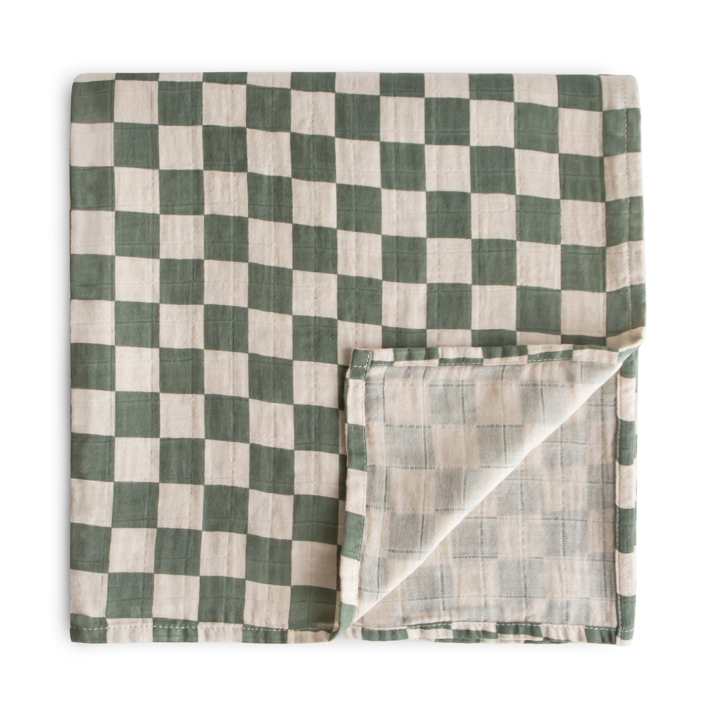 Organic Cotton Muslin Swaddle Blanket - Chickadees Wooden Toys