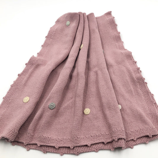 Spotty Baby Blanket - Pink - Chickadees Wooden Toys