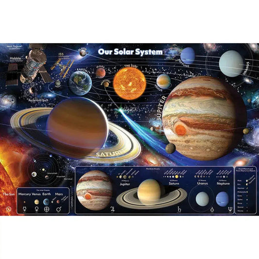 Our Solar System 48 Piece Floor Jigsaw Puzzle Cobble Hill - Chickadees Wooden Toys