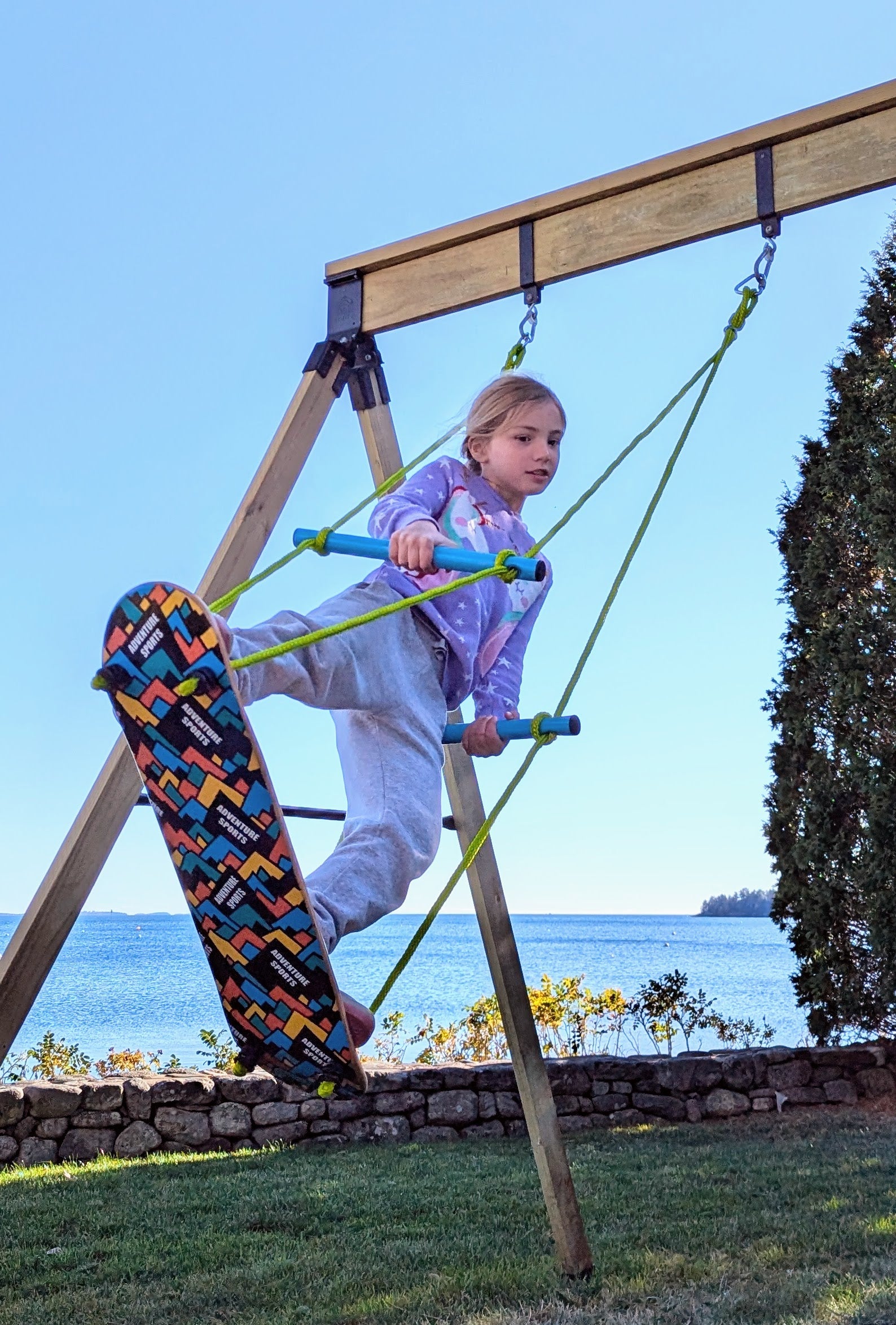 Adventure Skateboard Swing - Chickadees Wooden Toys