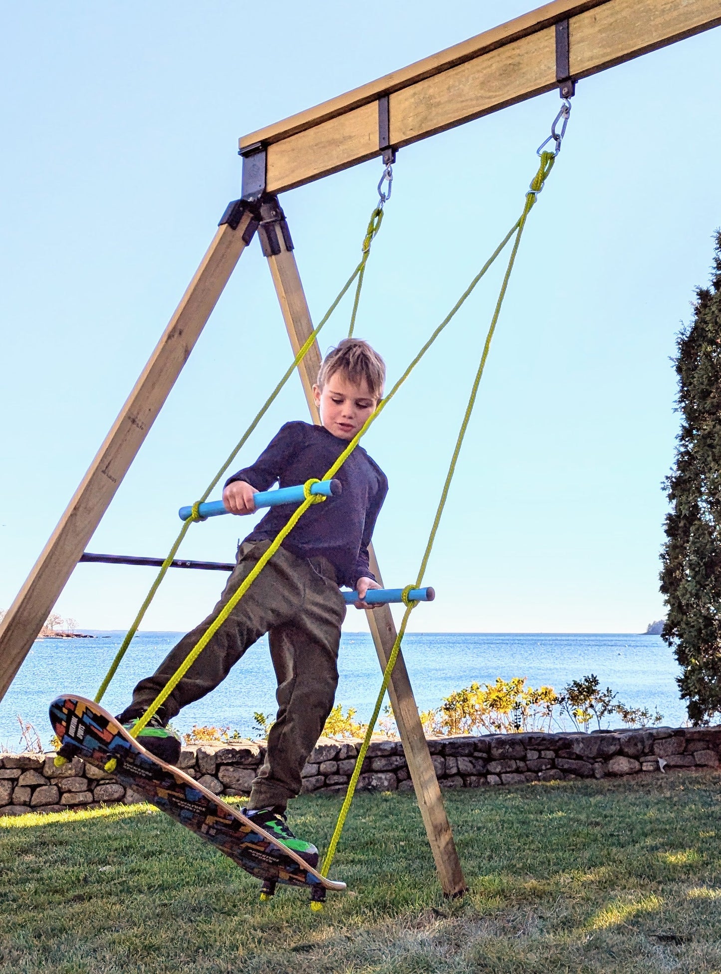 Adventure Skateboard Swing - Chickadees Wooden Toys