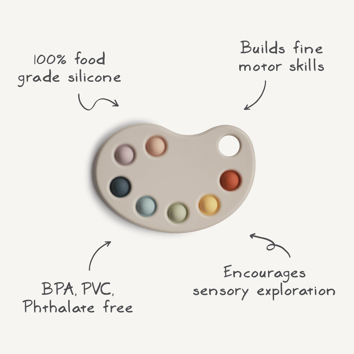 Paint Palette Press Toy - Chickadees Wooden Toys