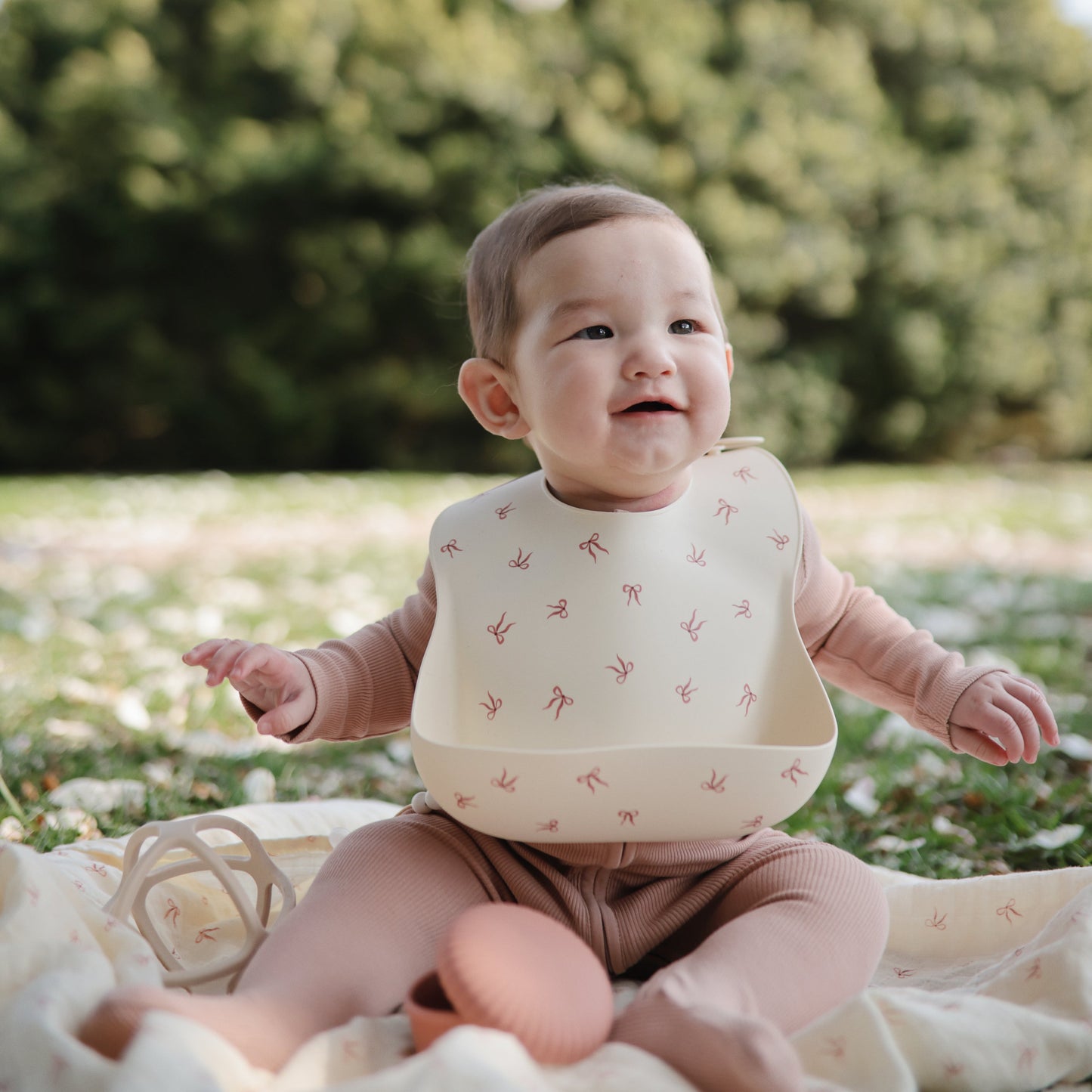 Silicone Baby Bib - Chickadees Wooden Toys