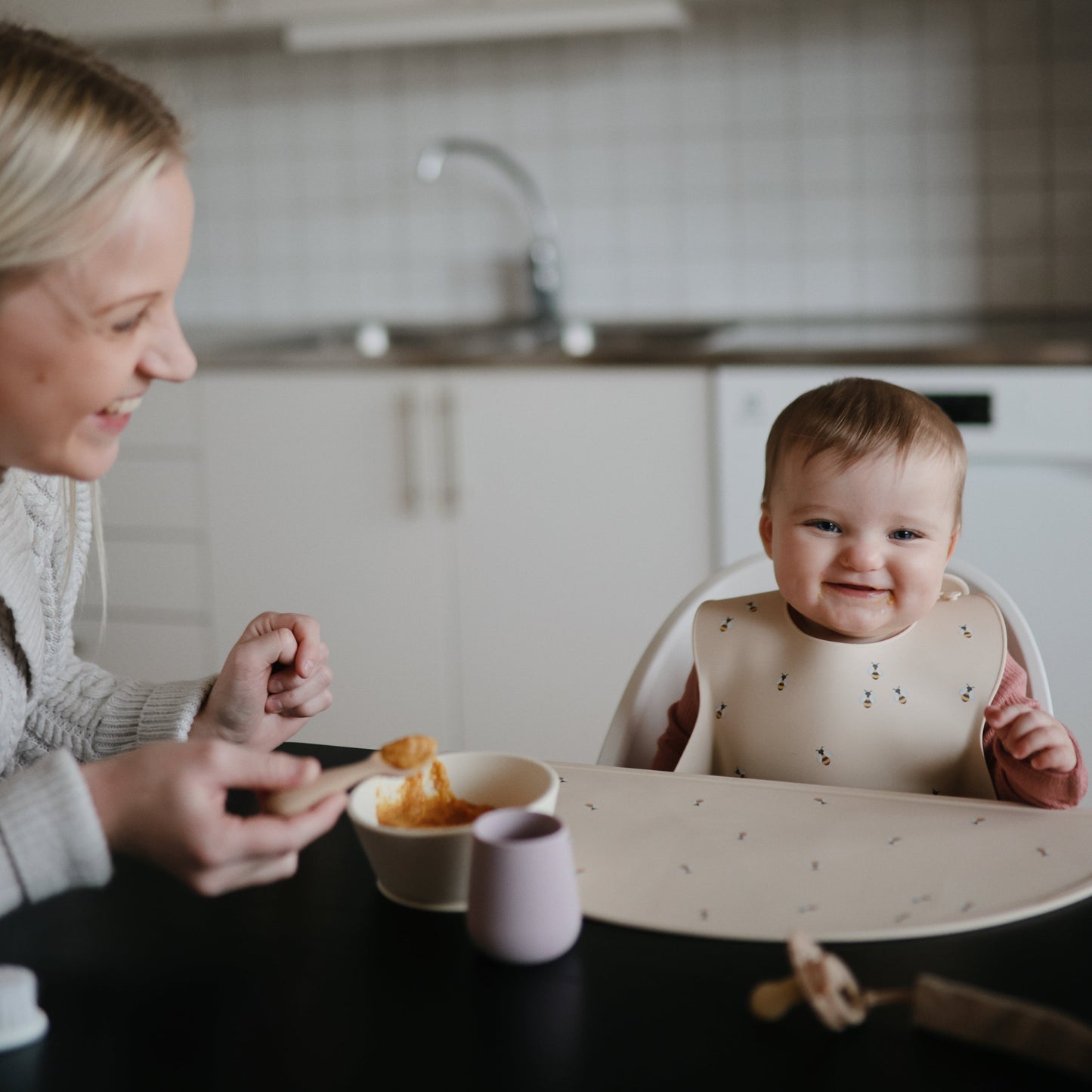 Silicone Baby Bib - Chickadees Wooden Toys