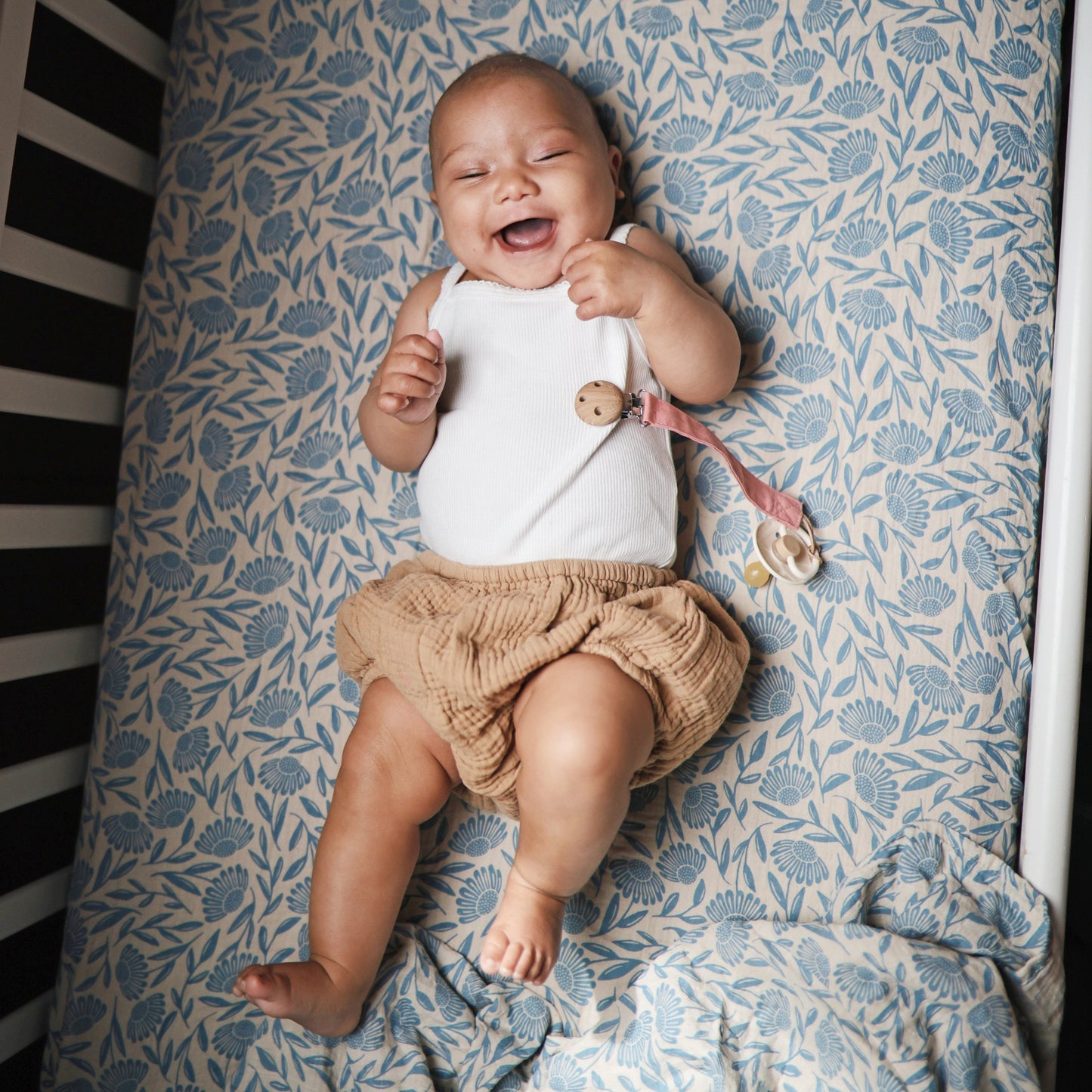 Organic Cotton Muslin Swaddle Blanket - Chickadees Wooden Toys