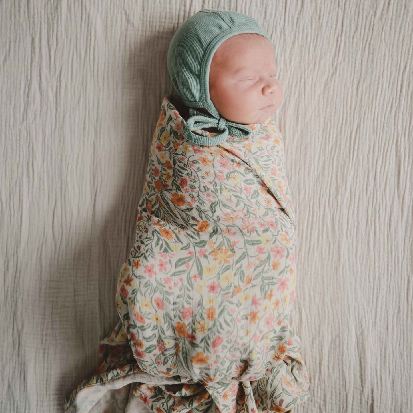 Organic Cotton Muslin Swaddle Blanket - Chickadees Wooden Toys