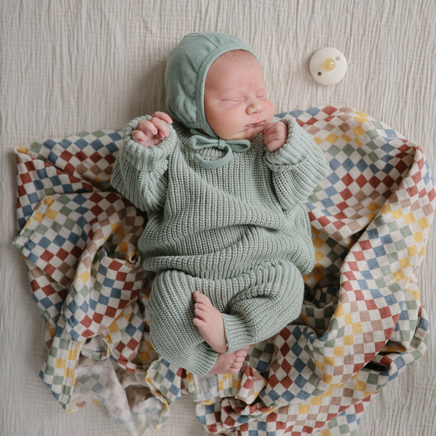 Organic Cotton Muslin Swaddle Blanket - Chickadees Wooden Toys