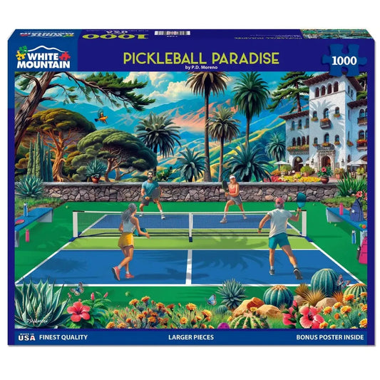 Pickleball Paradise 1000 Piece Jigsaw Puzzle White Mountain