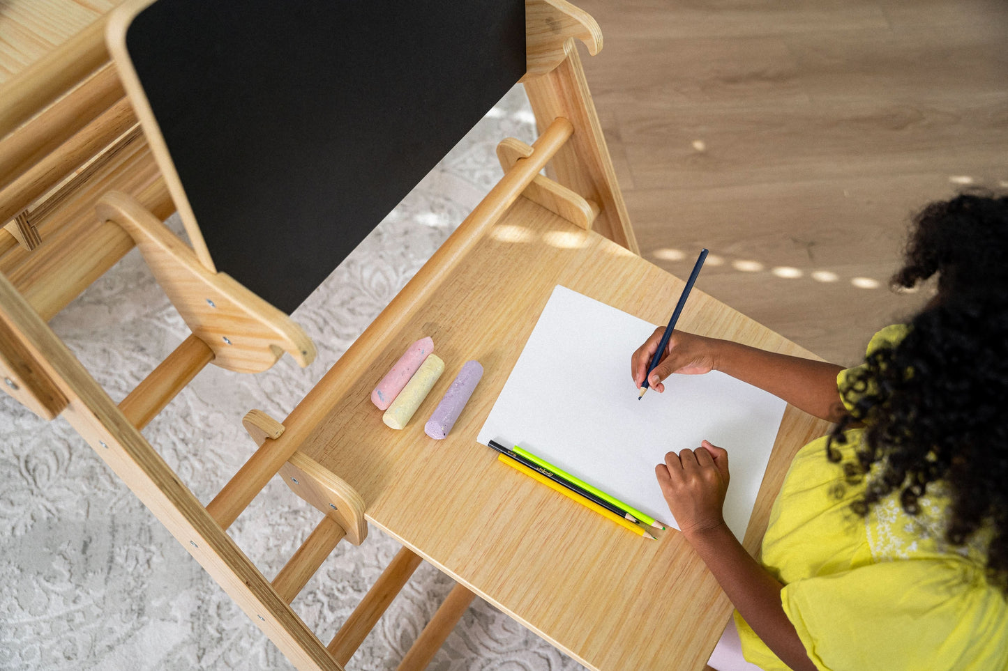 Desk and Chair Attachment to the Hazel & Olive - Chickadees Wooden Toys