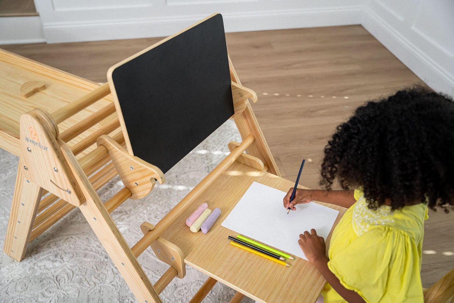 Desk and Chair Attachment to the Hazel & Olive - Chickadees Wooden Toys