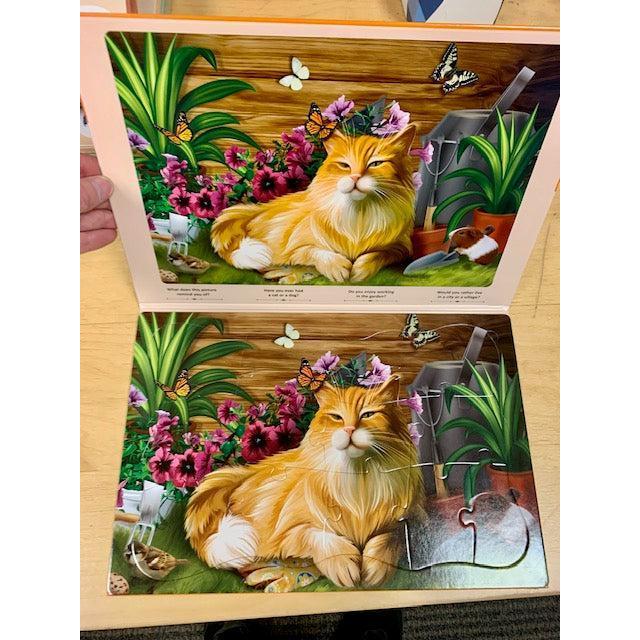 Red Cat in the Garden 13 Piece Tray Jigsaw Puzzle Quokka - Chickadees Wooden Toys
