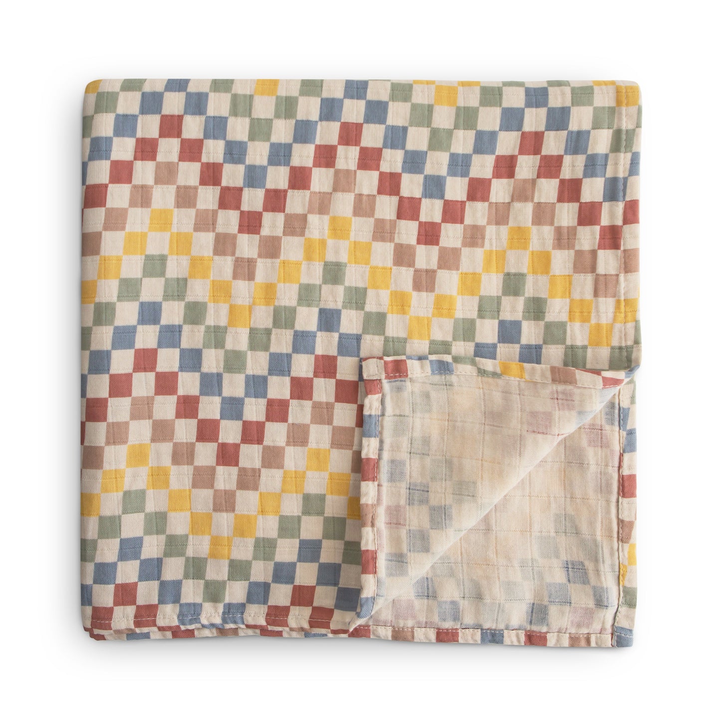 Organic Cotton Muslin Swaddle Blanket - Chickadees Wooden Toys