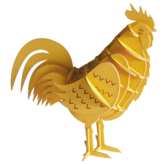 Rooster 3D Cardboard Model Kit Fridolin