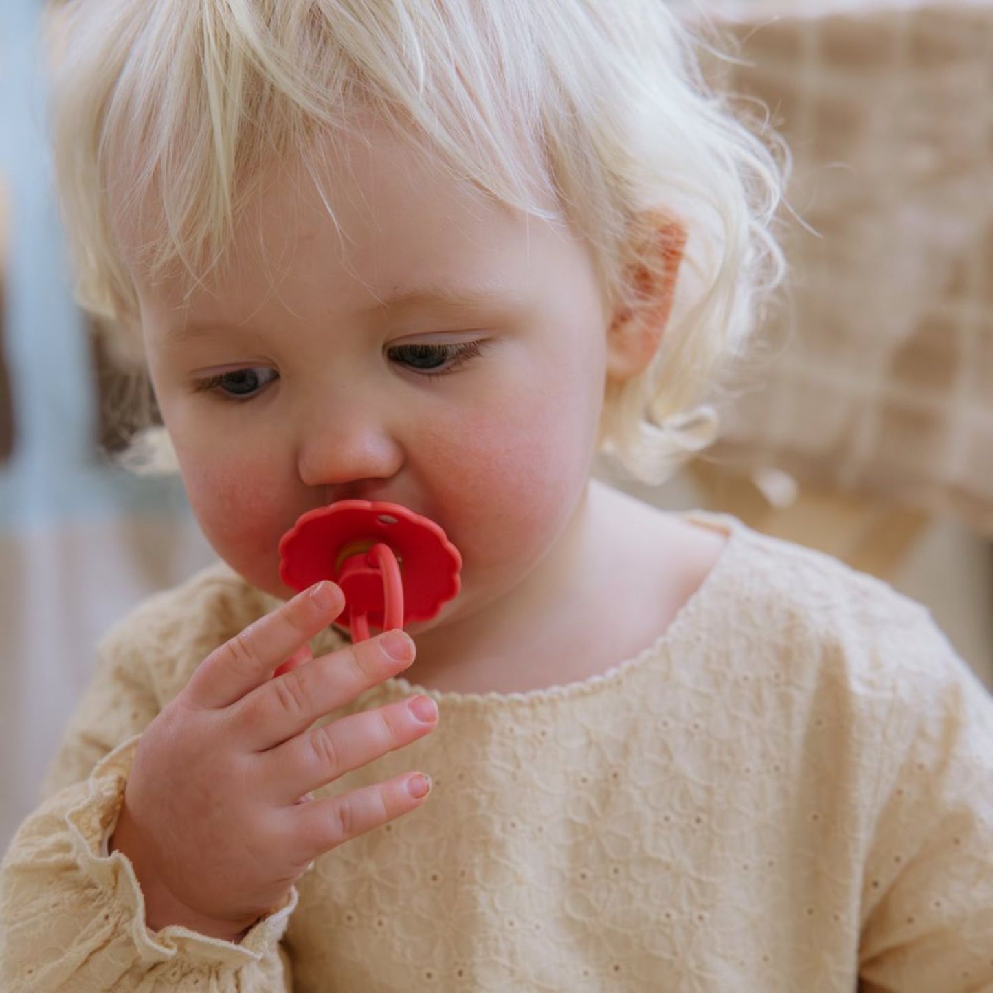 FRIGG Natural Rubber Pacifier 4-Pack - Chickadees Wooden Toys