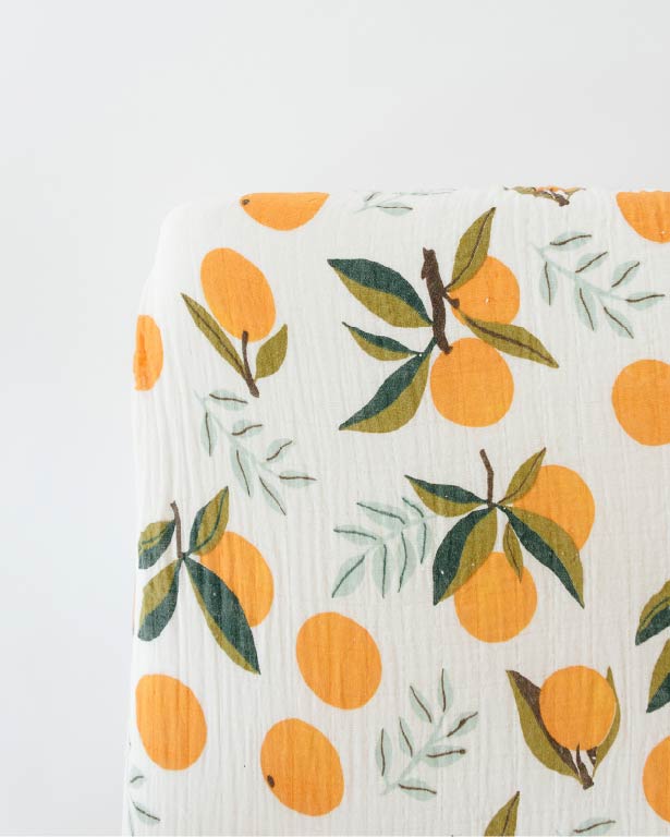 Clementine Crib Sheet - Chickadees Wooden Toys