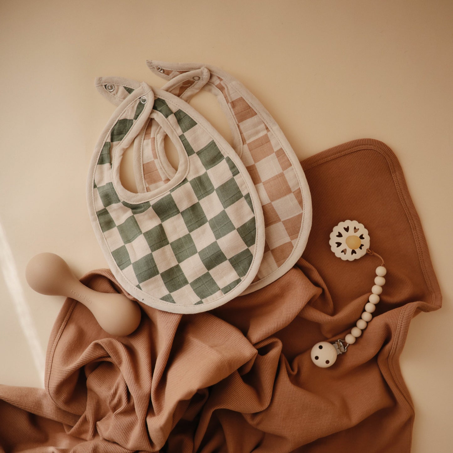 Muslin Bib - Chickadees Wooden Toys