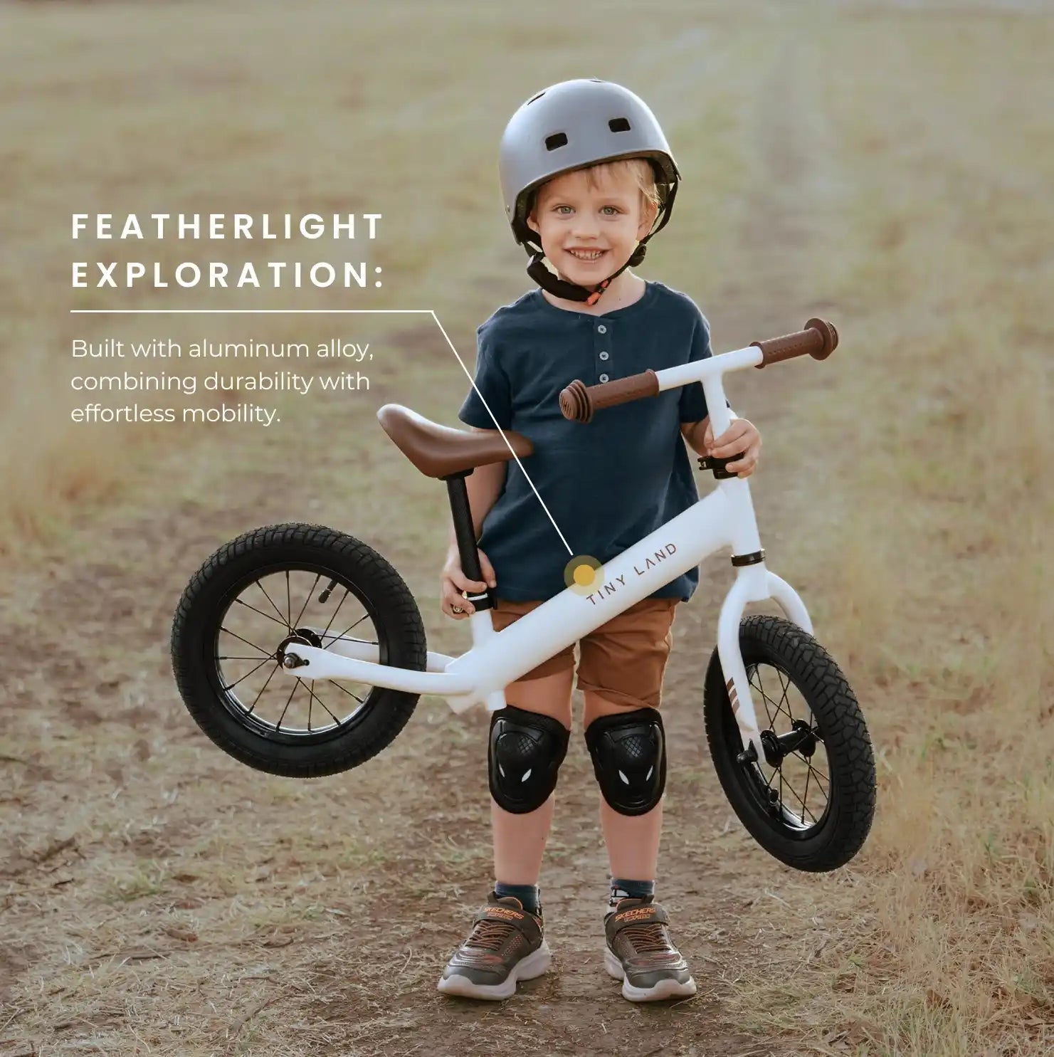 Tiny Land® Balance Bike - Milky White - Chickadees Wooden Toys